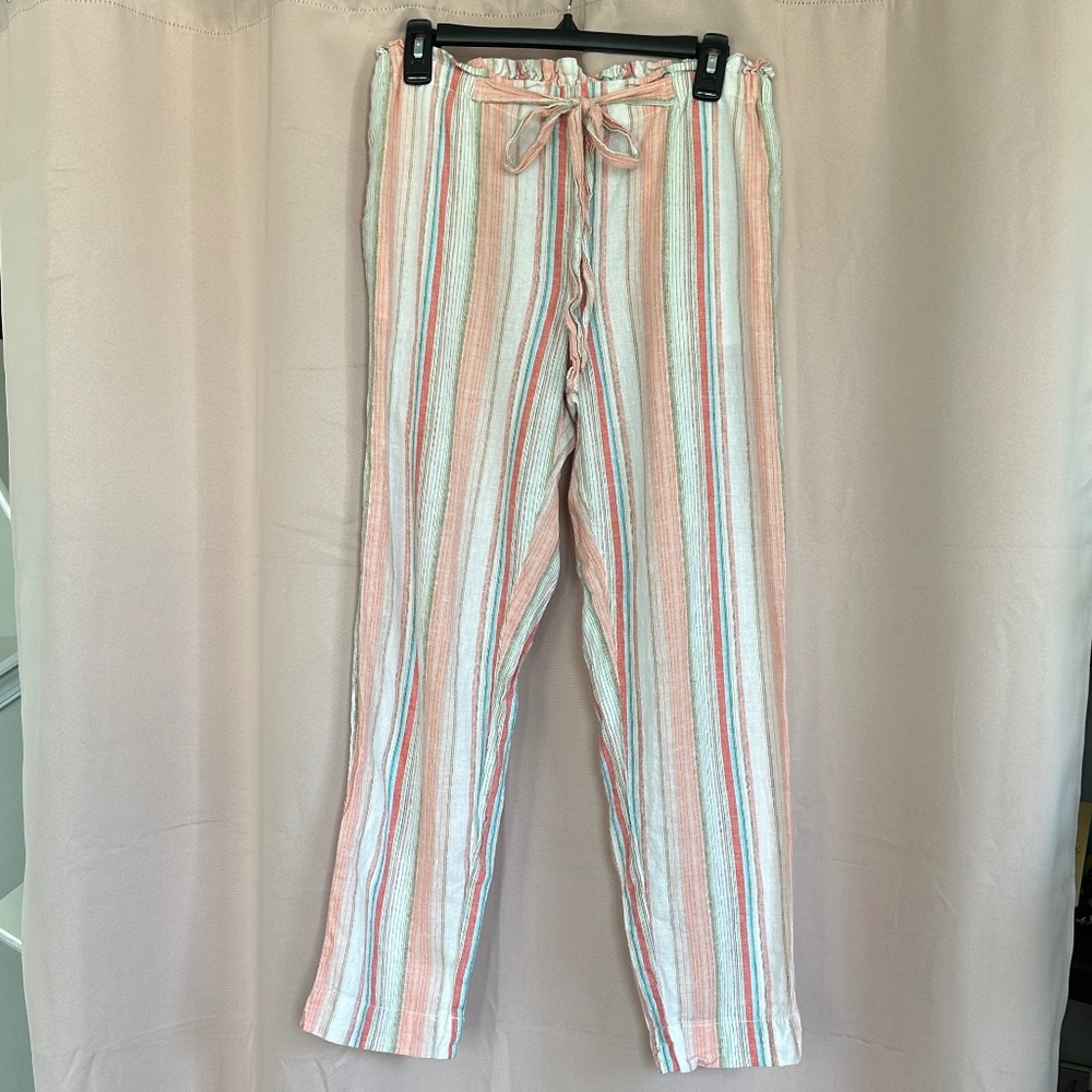 BeachLunchLounge Striped Linen Blend Pants